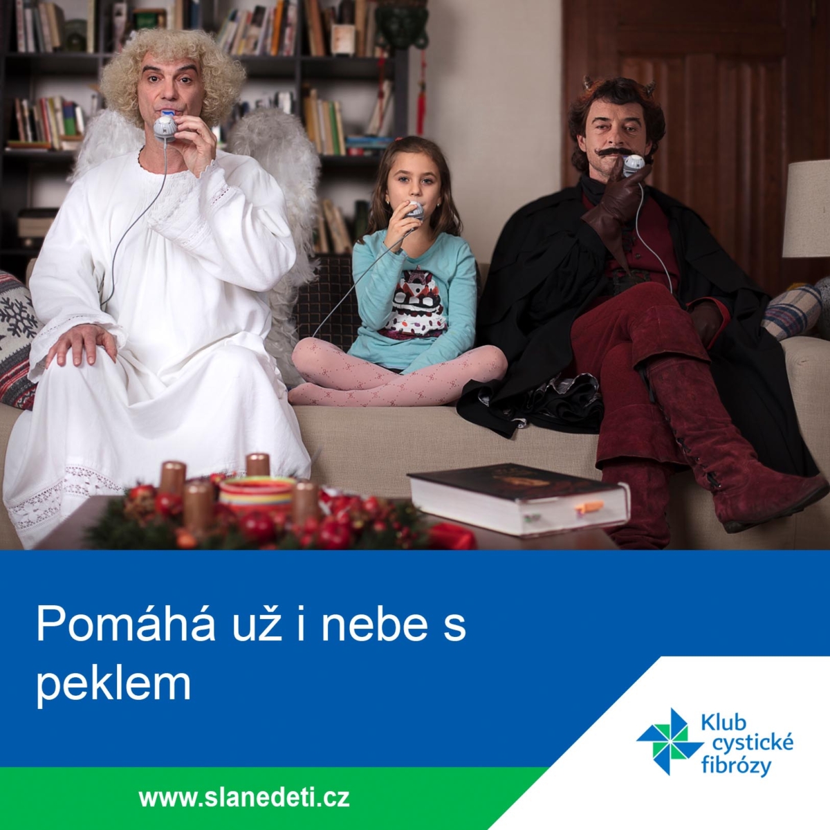 Anděl Páně 2 pomáhá - fotografie z banneru byla rovněž využita jako klíčová fotka celé kampaně